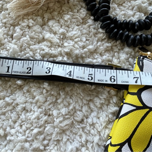 Bebe Black White and yellow Large Wristlet O/S - Picture 4 of 10